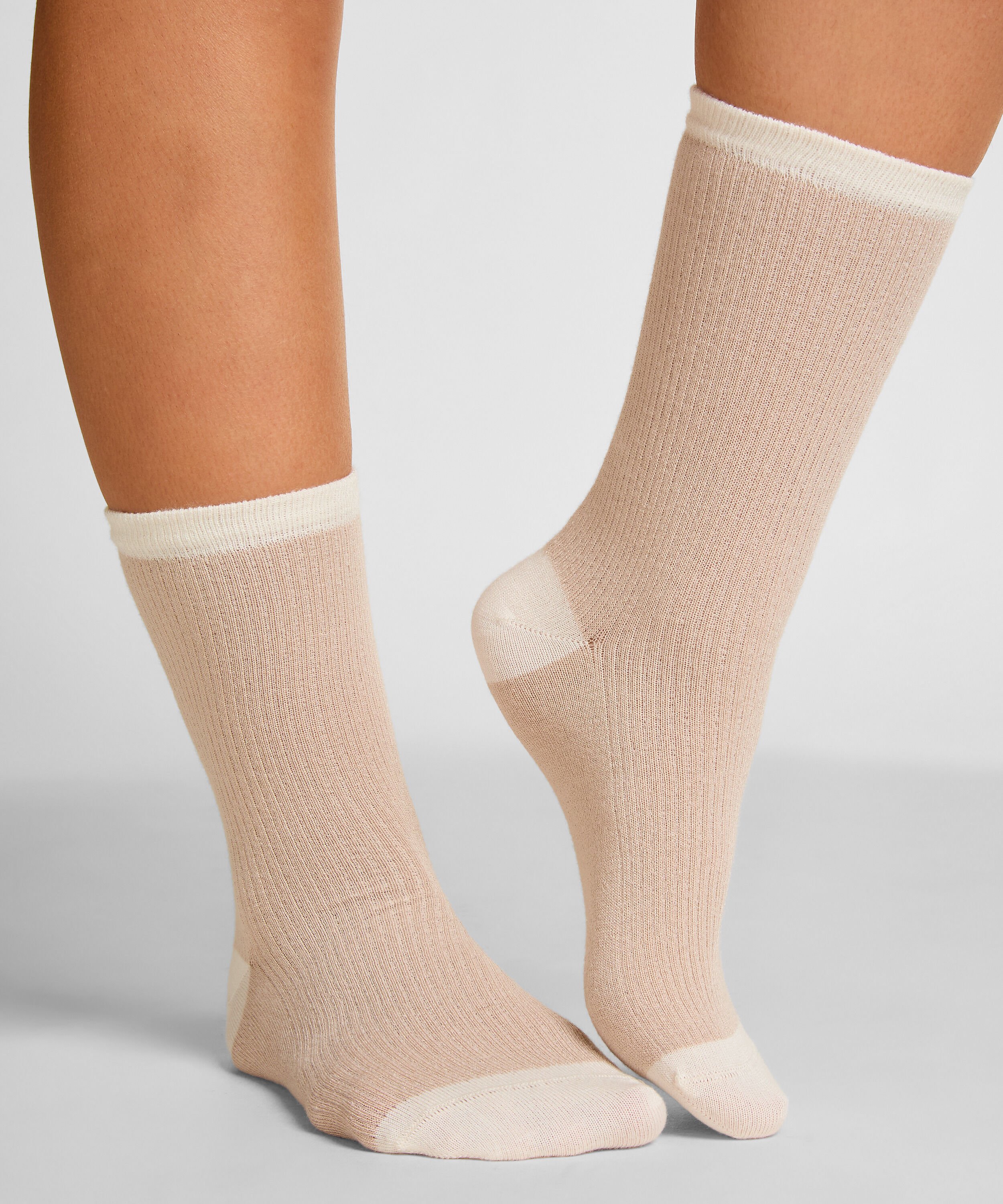 Crew-sokker i modal, Beige