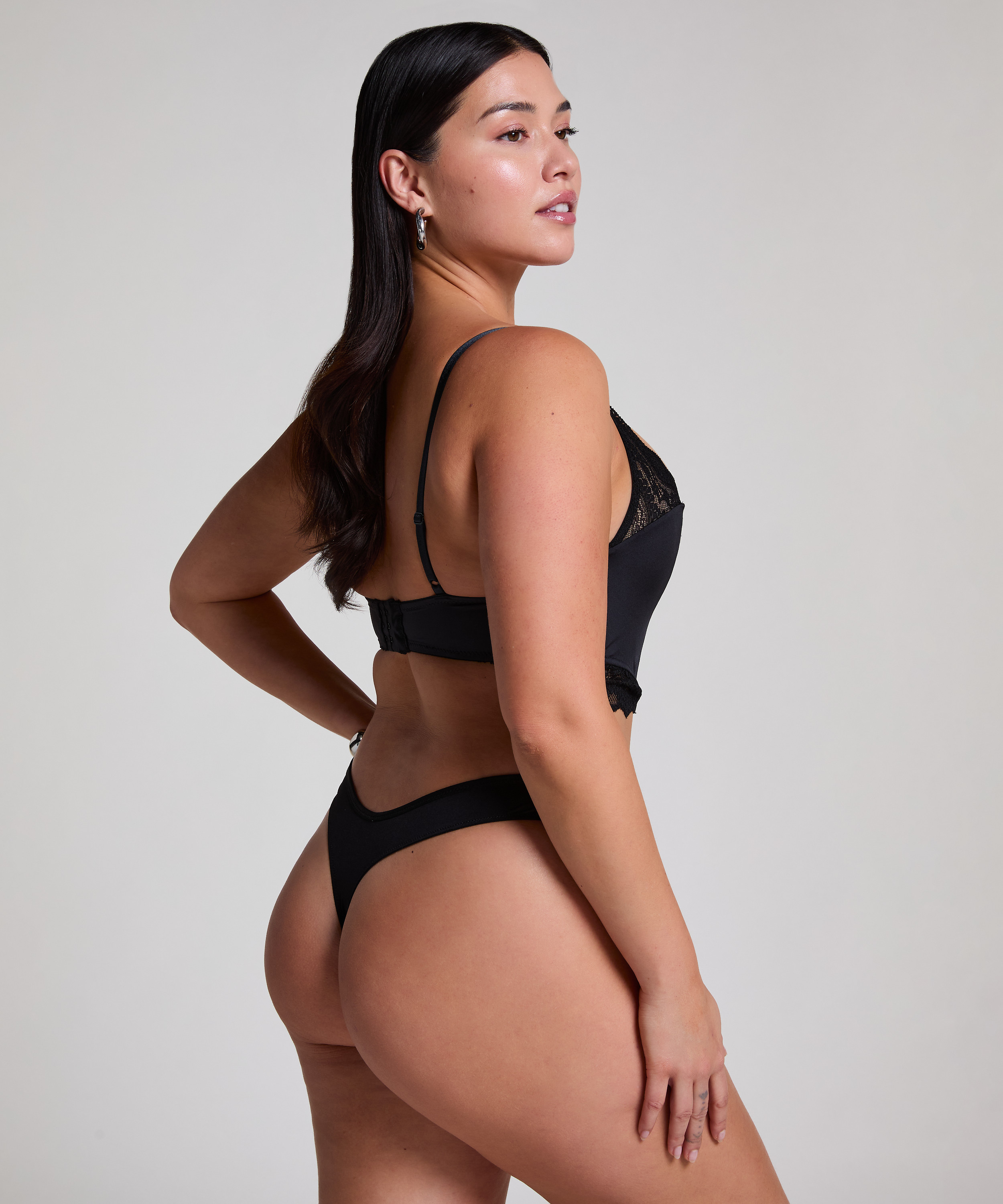 Bronte bralette, Sort, main