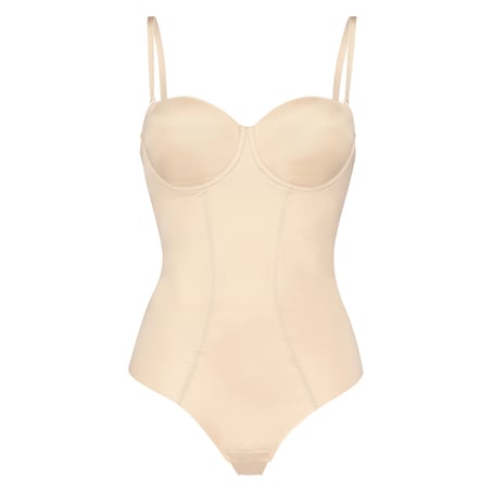 Korrigerende body med formstøbte skåle, Beige