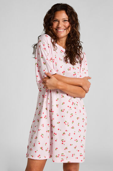 Hunkemöller natkjole med rund hals pink