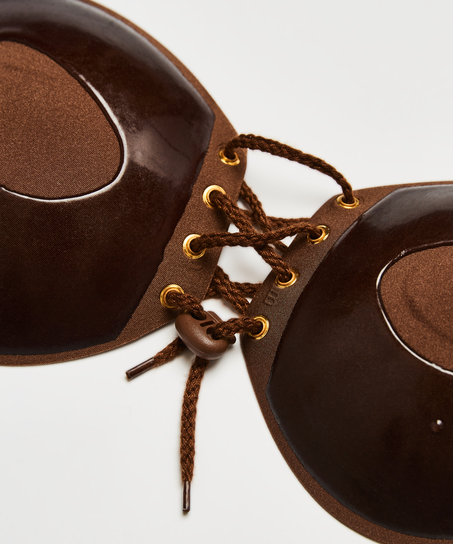 Selvklæbende pushup-bh, Brun