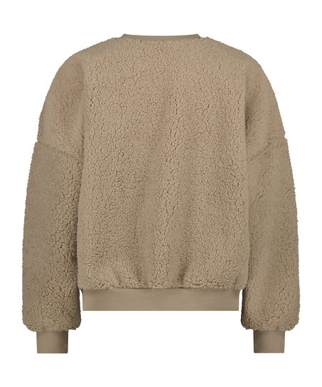 Top teddy fleece, Brun