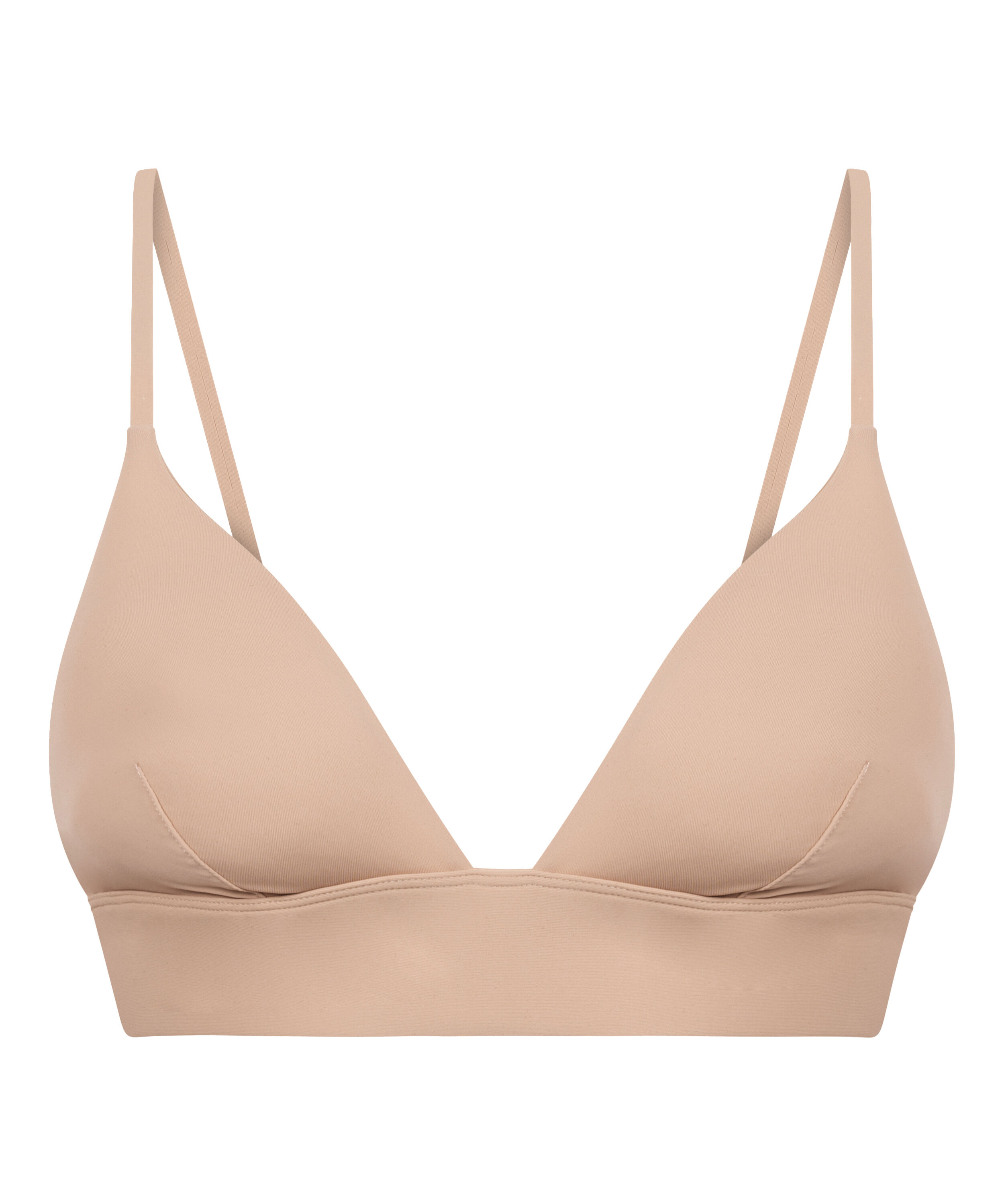Smooth Triangle Bralette, Beige