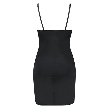 Opstrammende kjole i scuba-stof, sort
