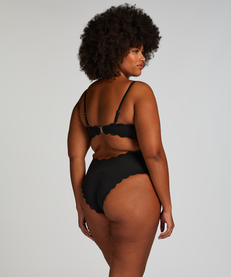 Badedragt Bandeau Scallop, sort