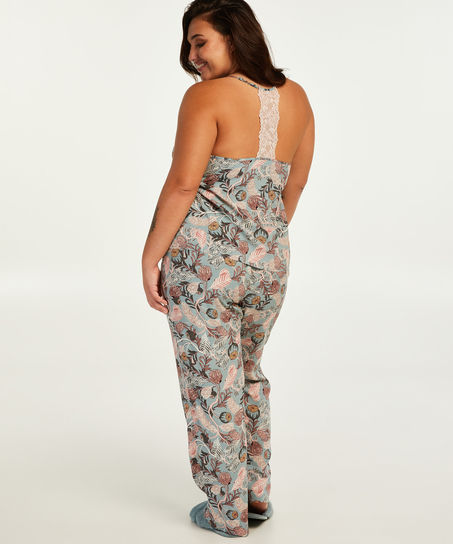 Woven Tapered pyjamasbukser, Grå