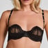 Formstøbt halvskåls-bøjle-bh Belladonna, Sort