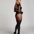 15 Denier Tights Suspender Detalje, Sort