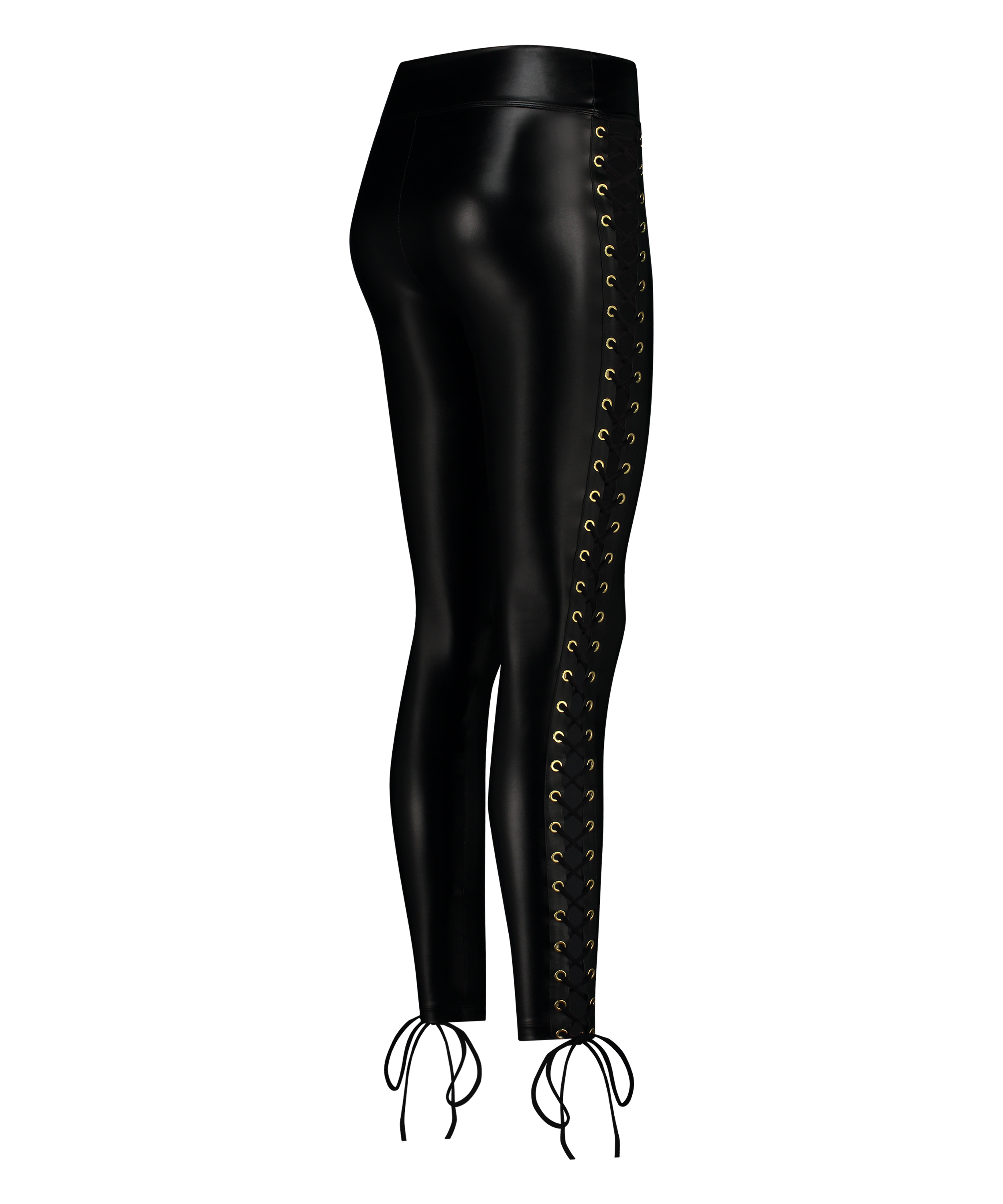 Leggings Lace up, Sort, main