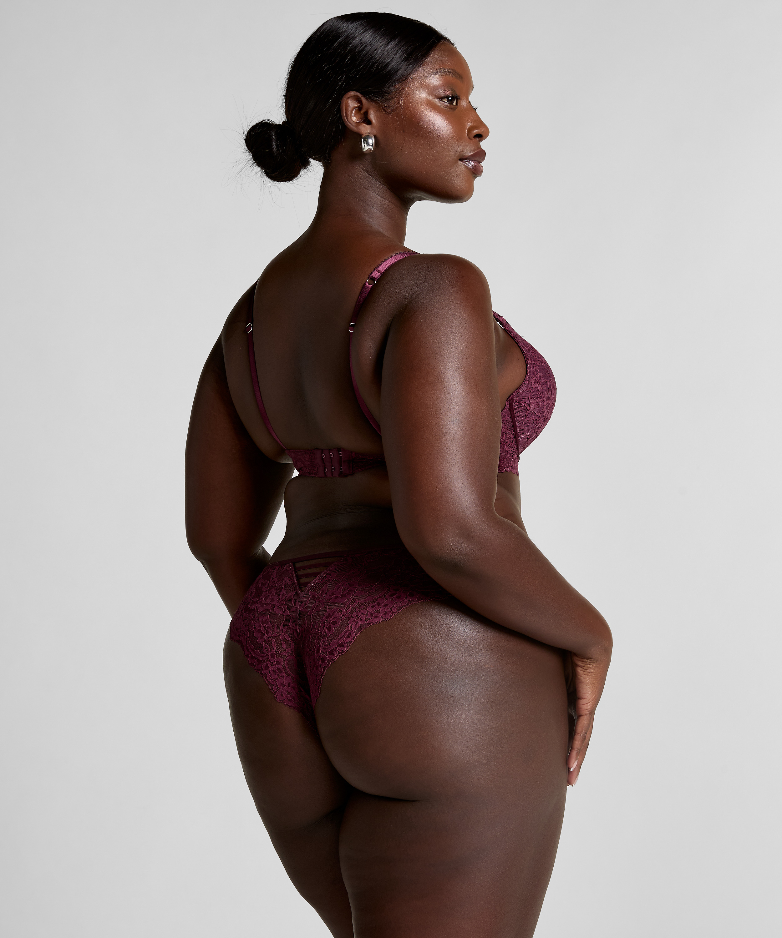 Polstret push-up bøjle-bh Isadora, Rød, main