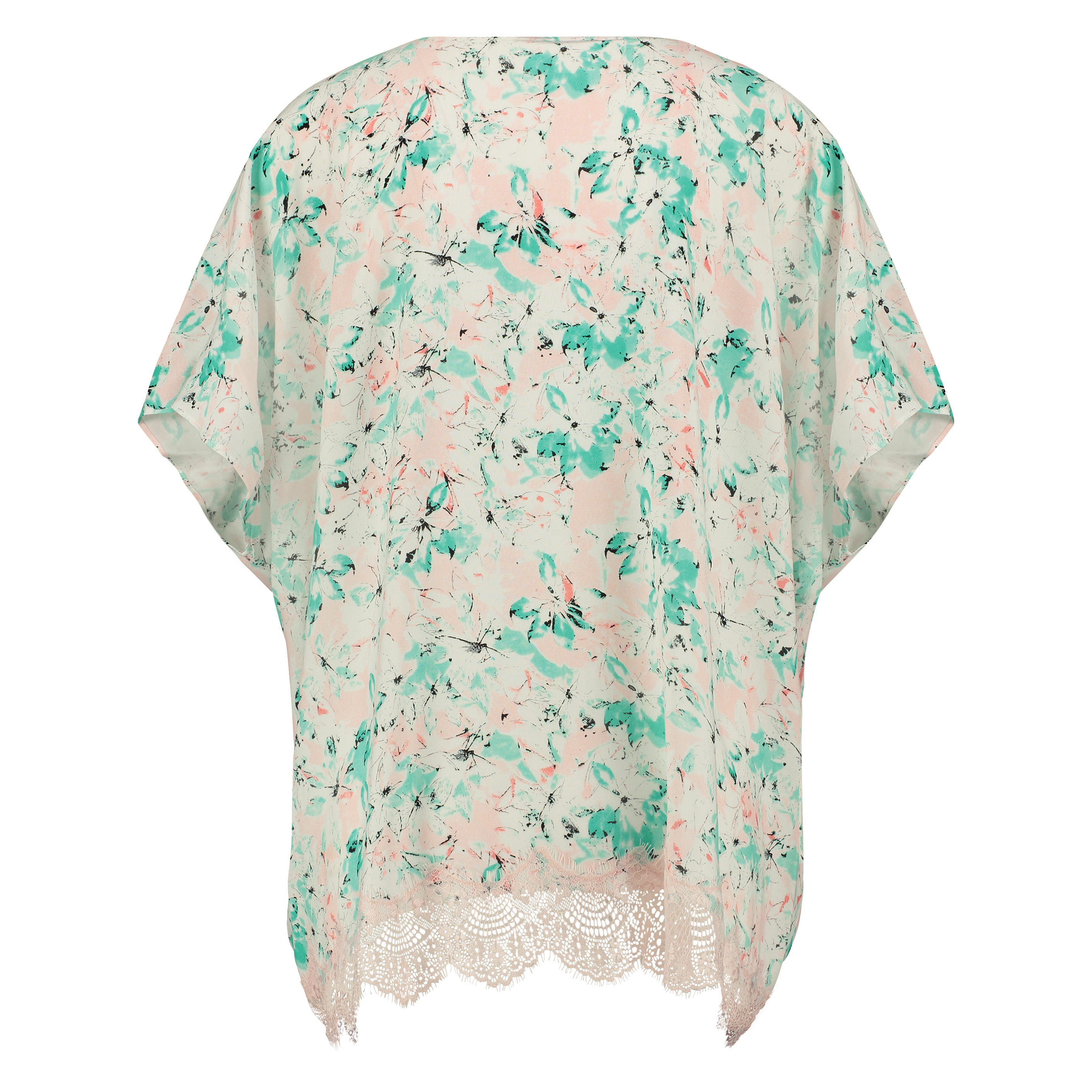 Kimono Macy lace print, bl&aring;, main