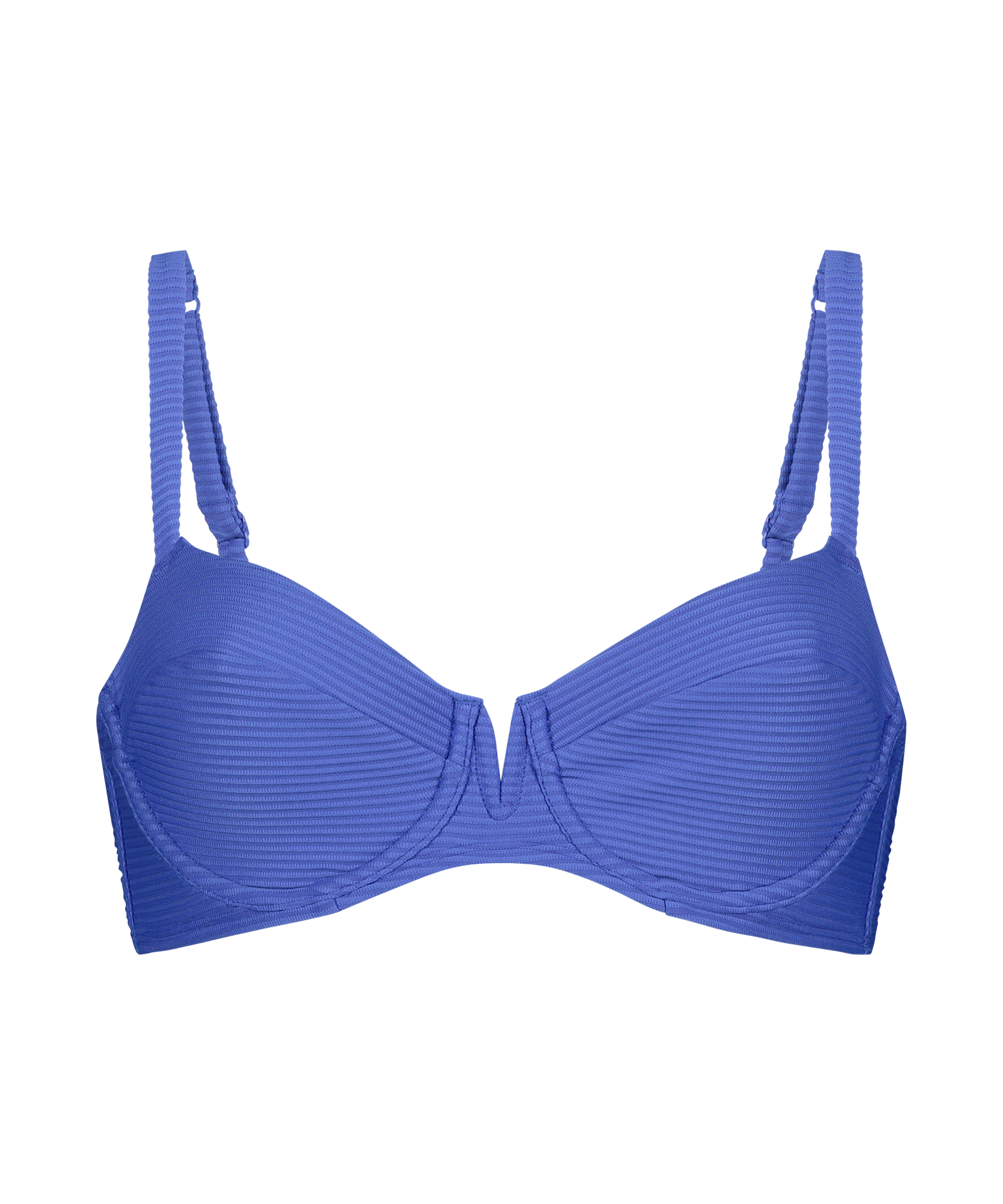 Ikke-formstøbt bikinitop med bøjle Lagoon, blå, main