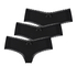 3-pak brasilianske trusser London, Sort