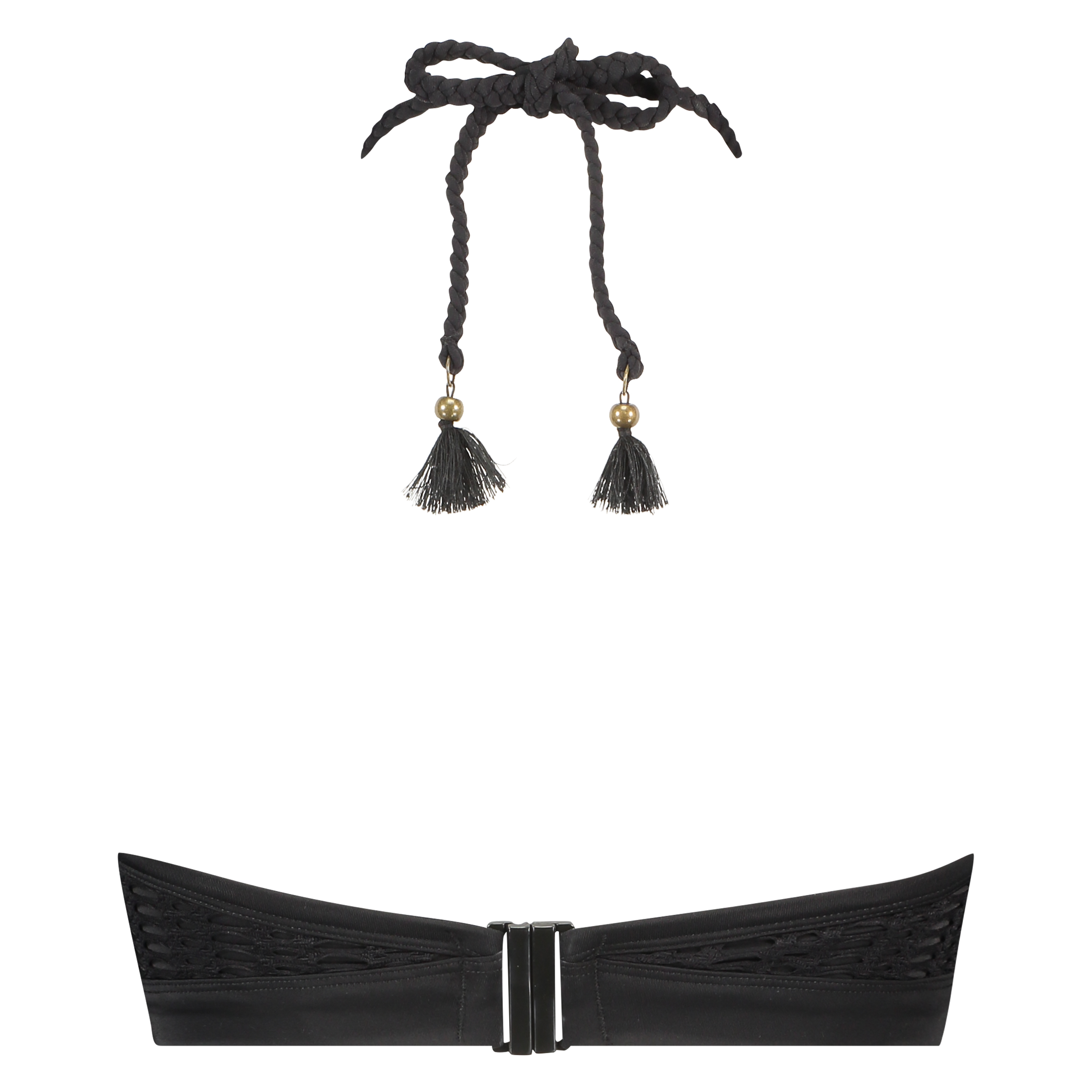 Borneo Mesh bikini-croptop med bøjler, Sort, main