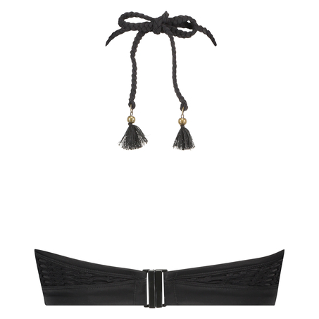Borneo Mesh bikini-croptop med bøjler, Sort