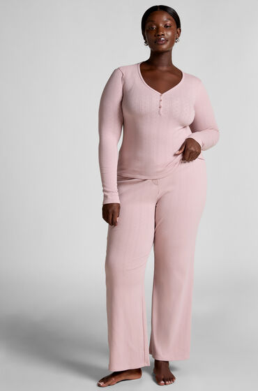 Hunkemöller Pyjamastop Henley pink