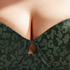 Formstøbt bøjle-bikinitop Tonal Leo Størrelse E +, grøn