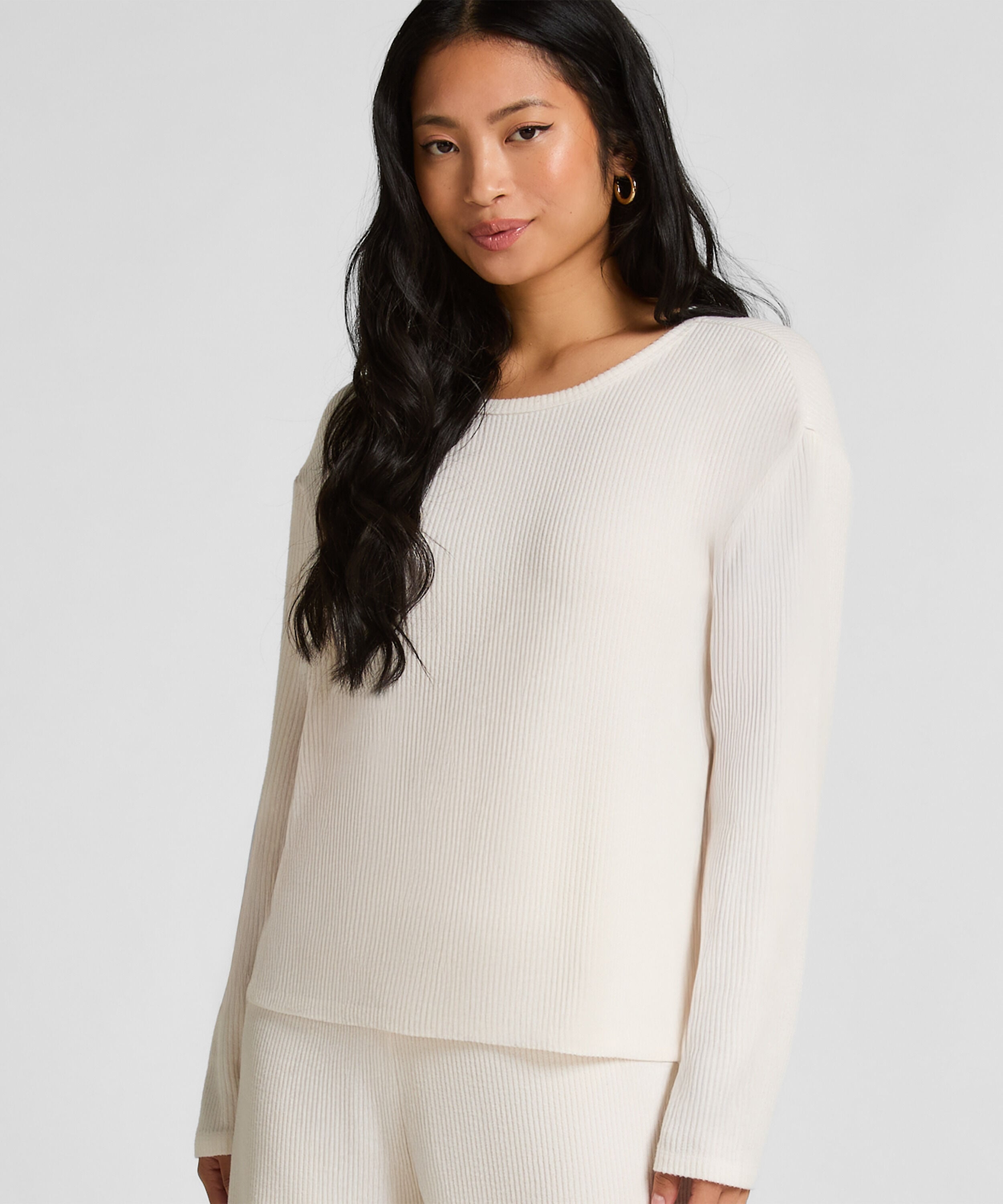 Pyjamastop Jersey, Hvid