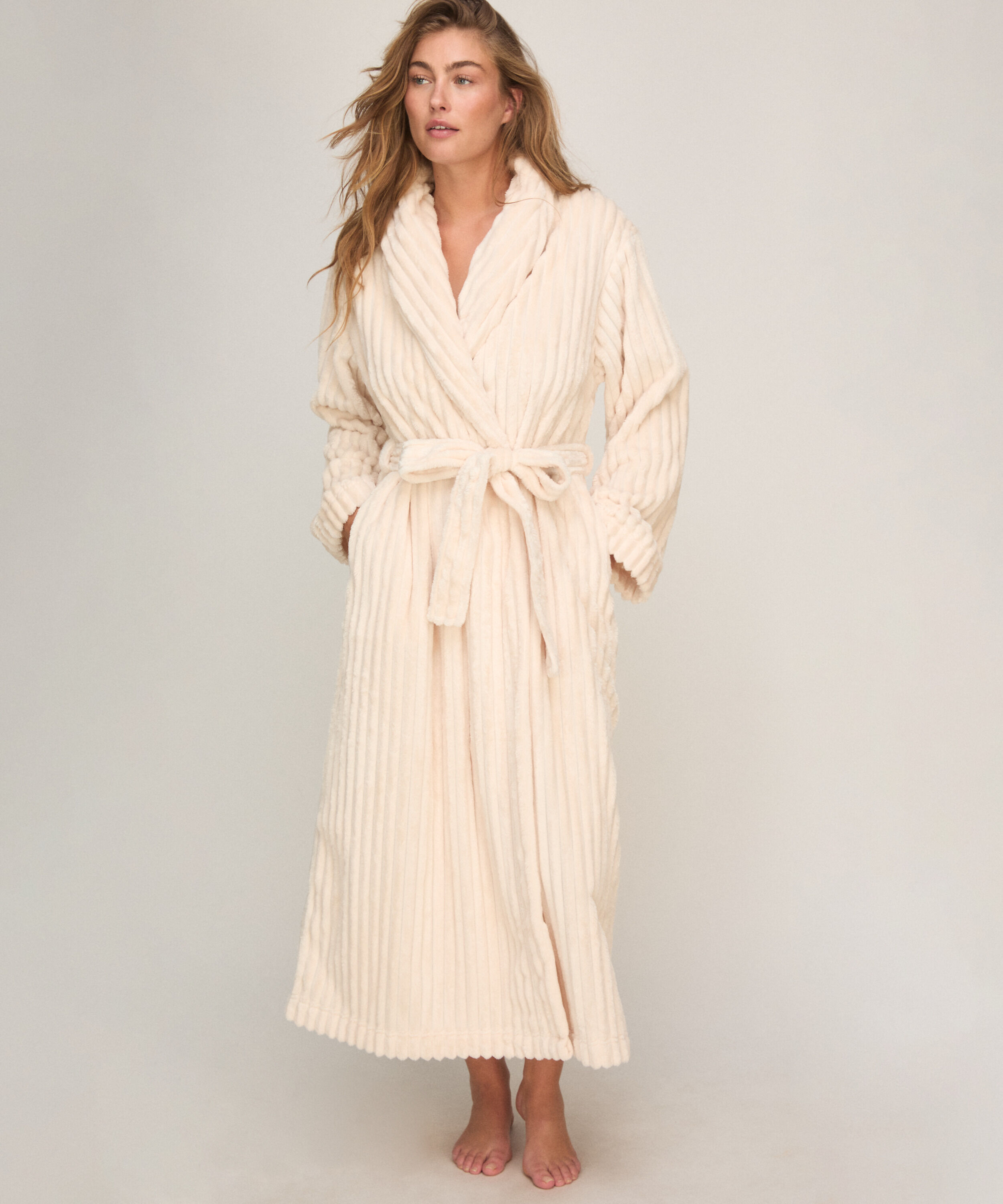 Badekåbe Jacqueared Fleece, Hvid