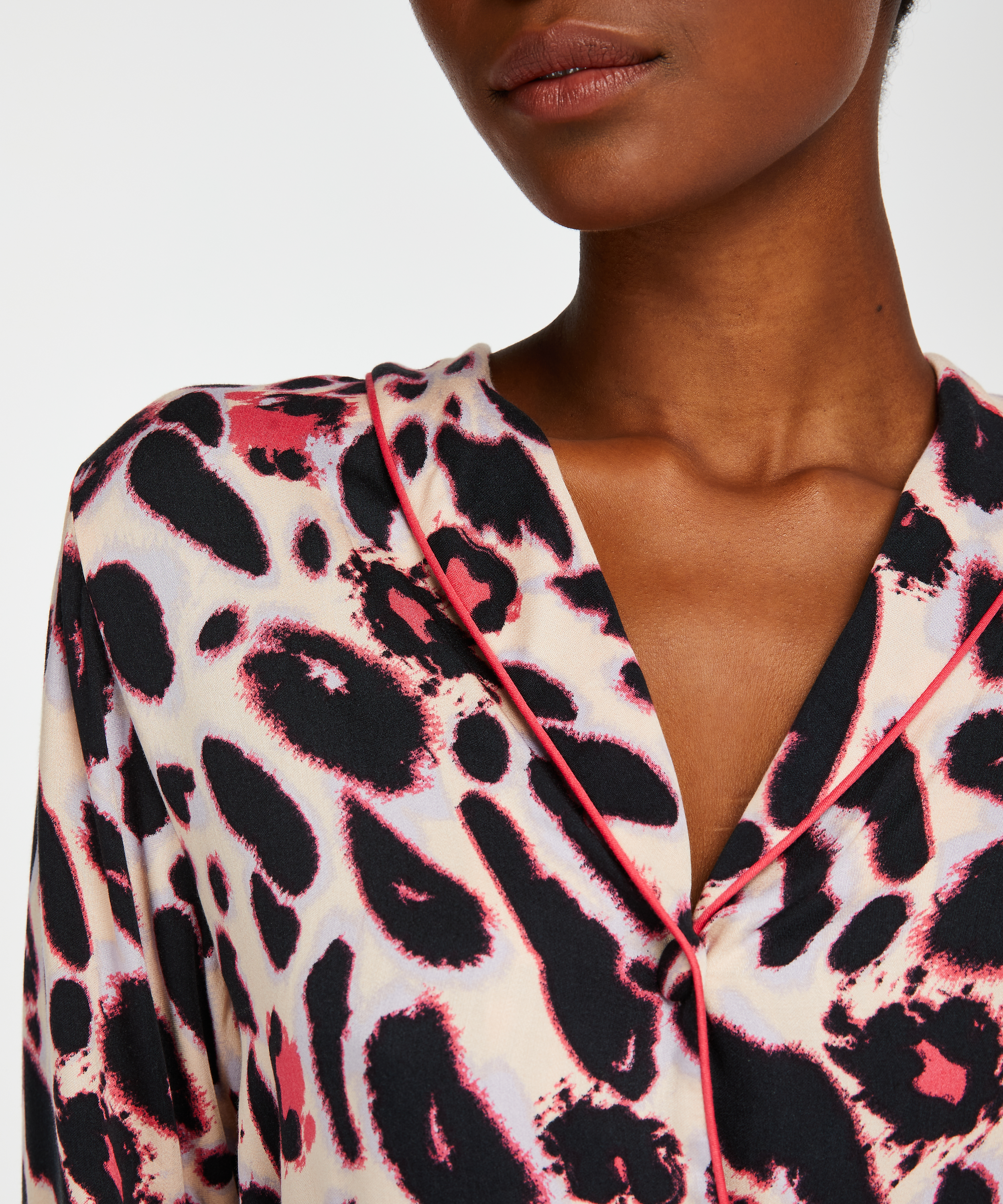 Pyjamasjakke lange ærmer Duckie, Lyserød, main