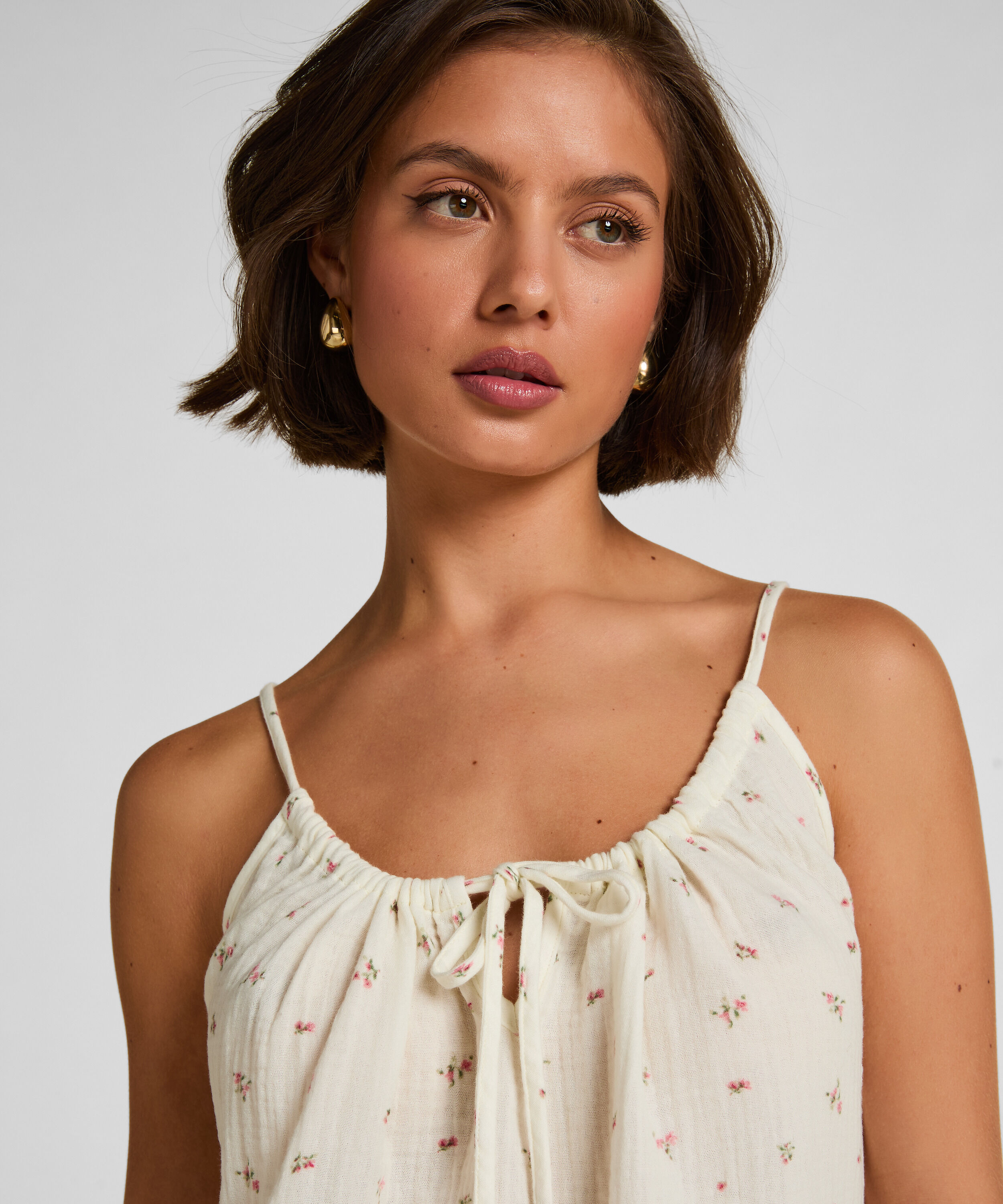 Messelin slipdress, Hvid