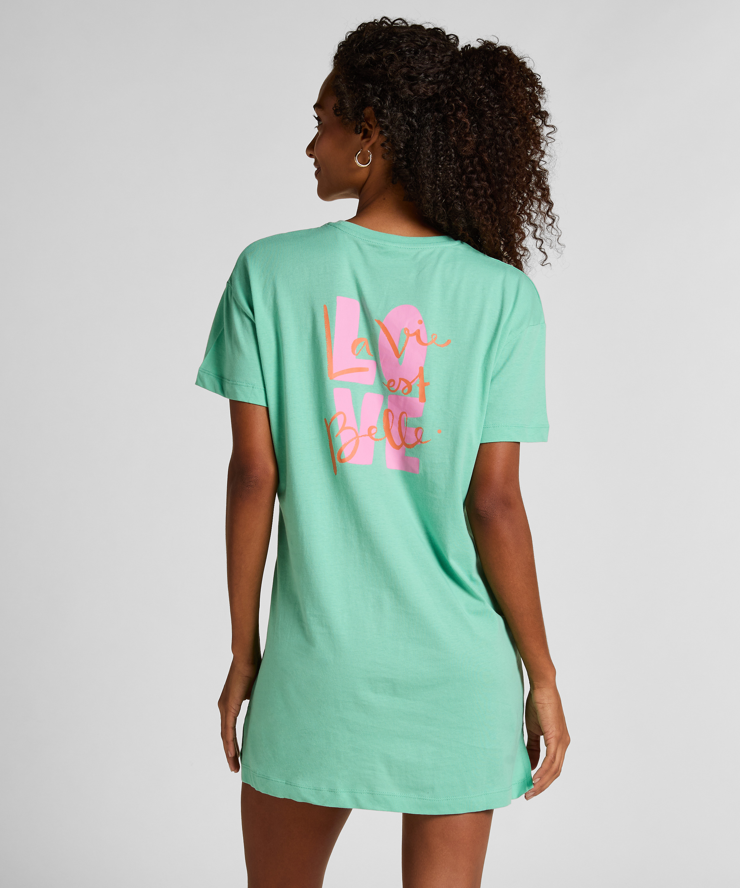 Natskjorte rund hals, Gr&oslash;n, main