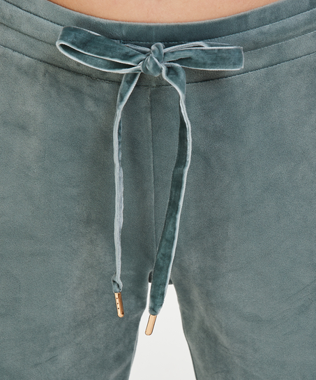 Lurex Joggingbukser i velour, grøn