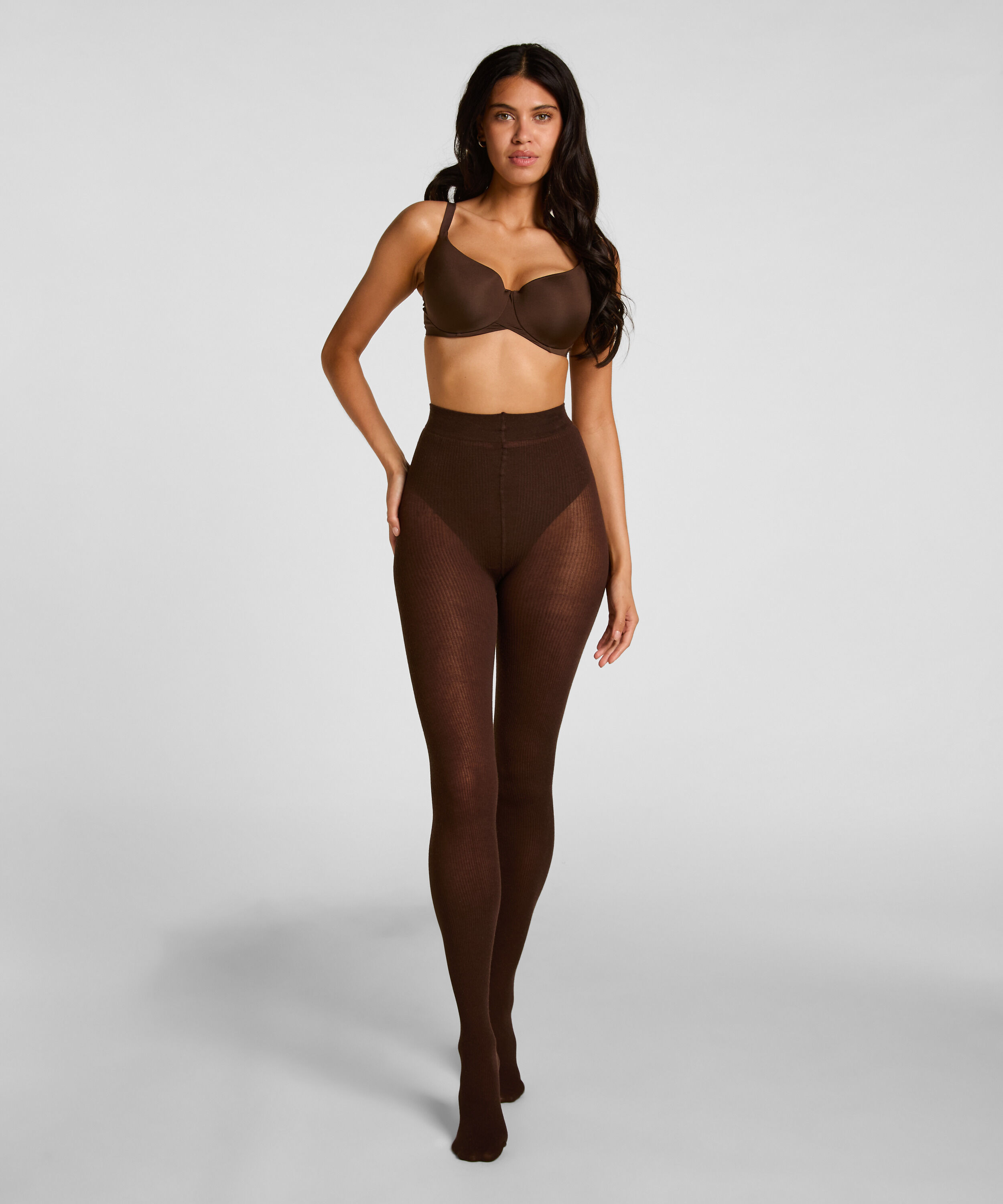 Ribstrikket Strømpebukser Cashmere Blend