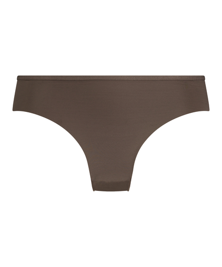 Usynlig brasiliansk trusse Lace Back, Brun