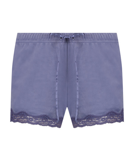 Shorts velour Lace, Lilla