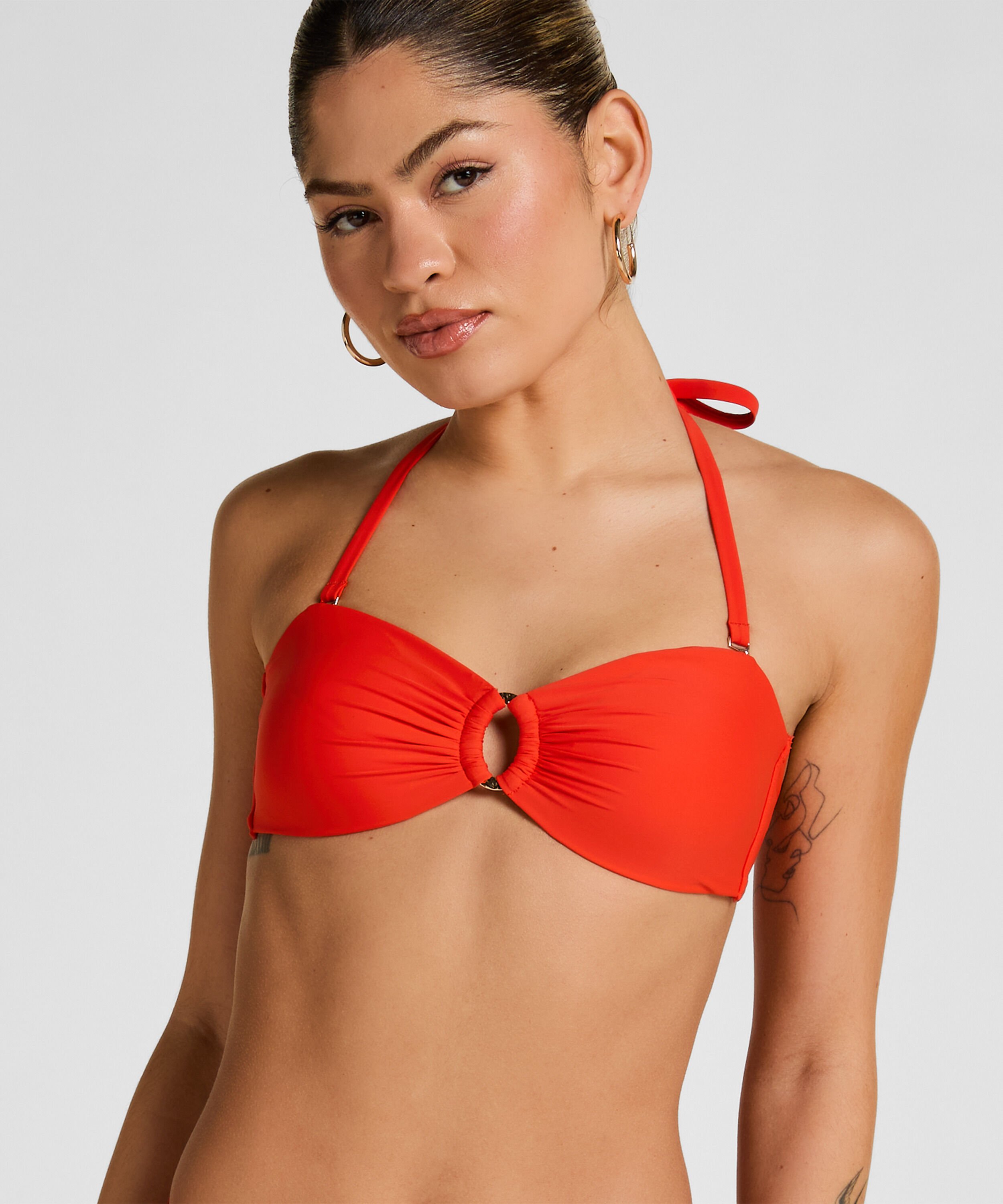 Luksus Bandeau Bikini Top med Ring