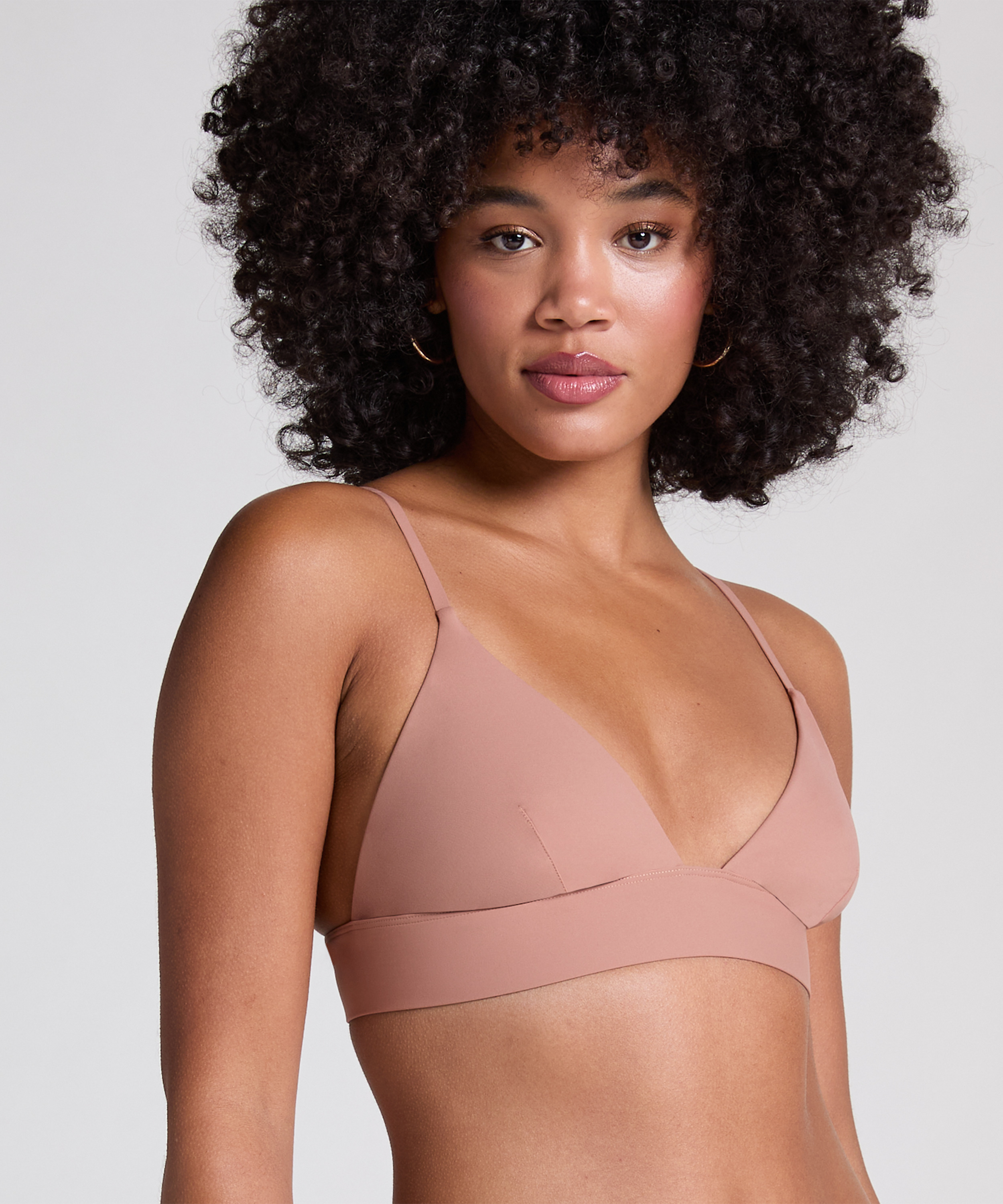 Smooth Triangle Bralette, Brun, main