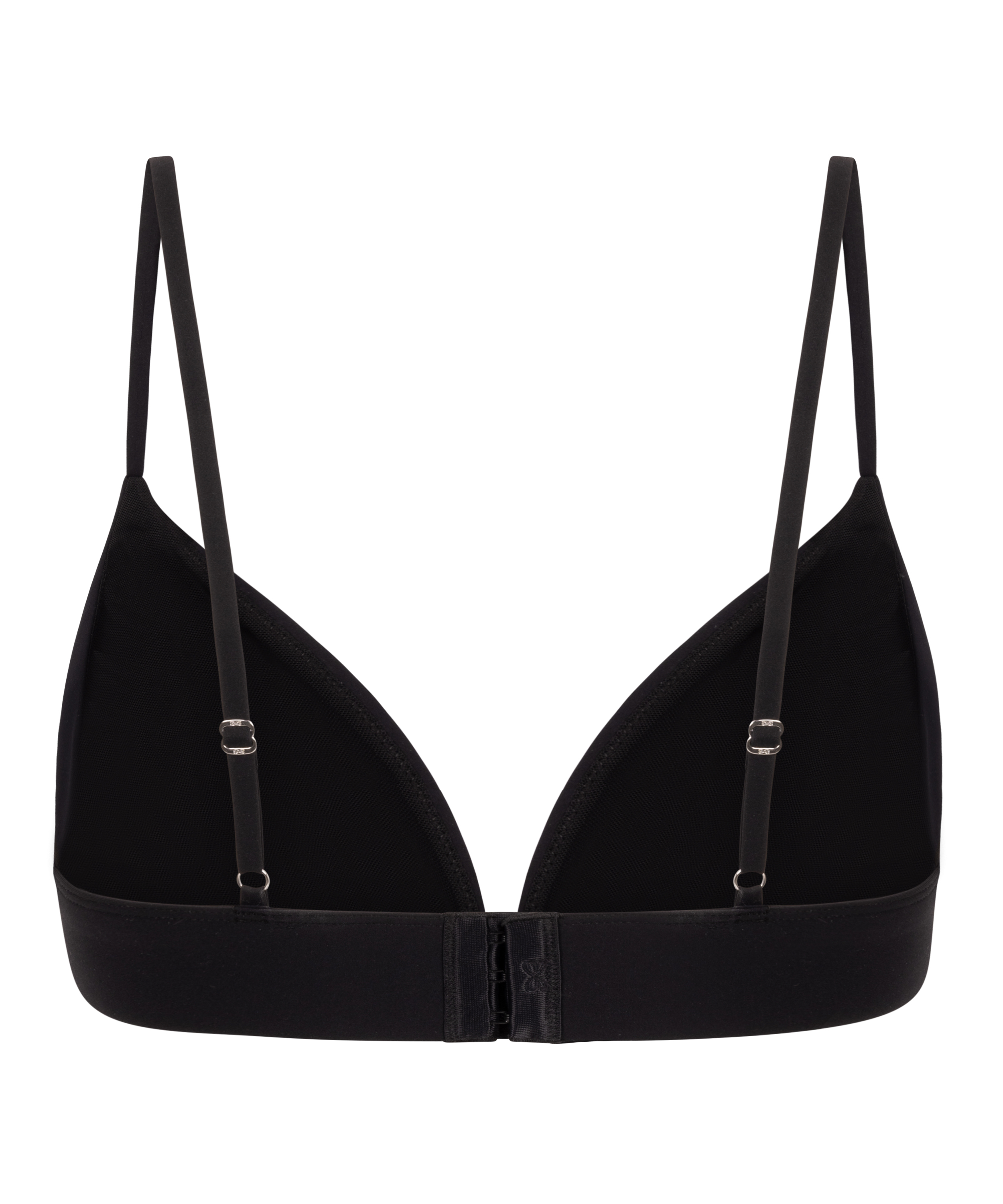 Smooth Triangle Bralette, Sort, main