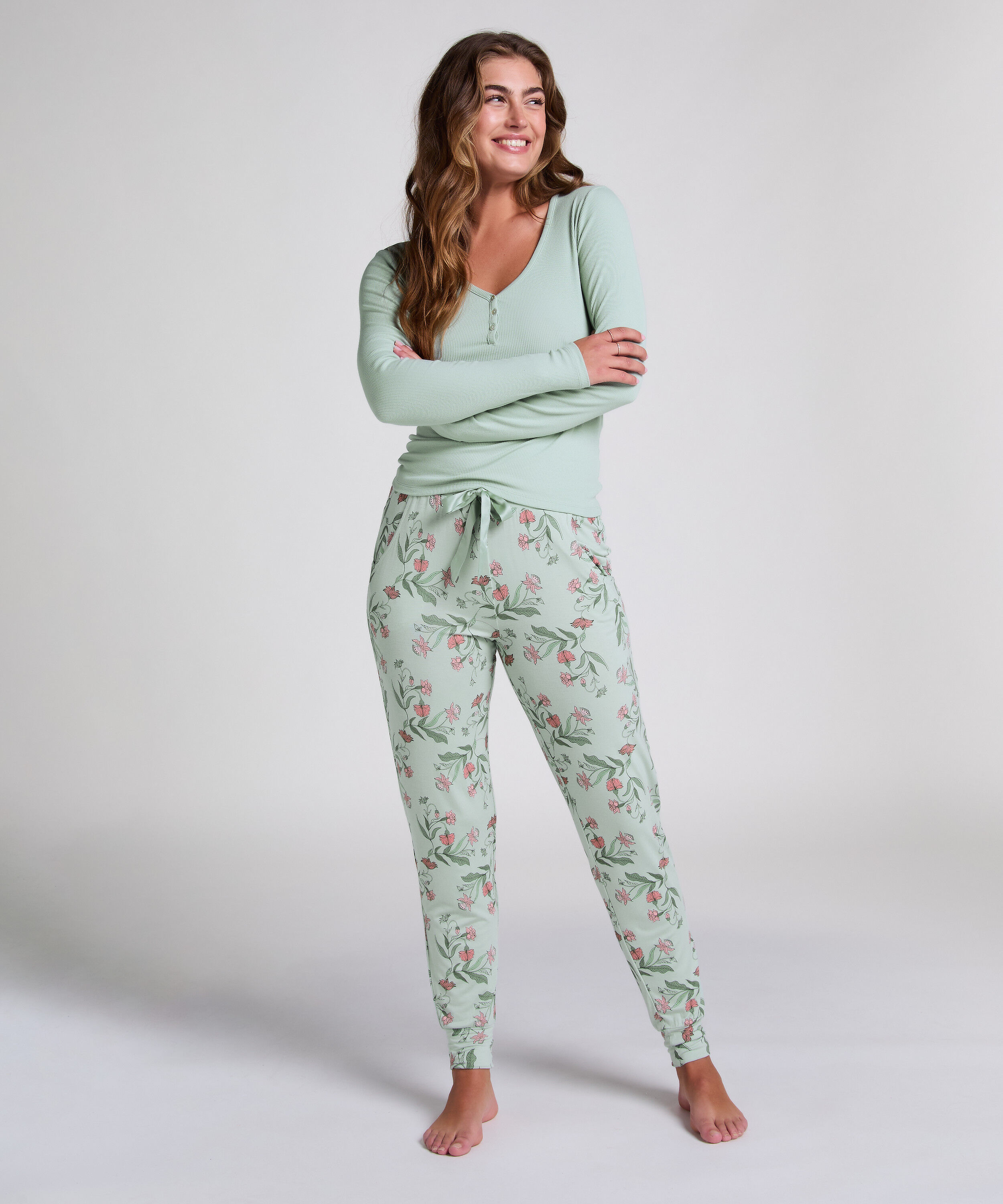 Pyjamasbukser Jersey, Grøn