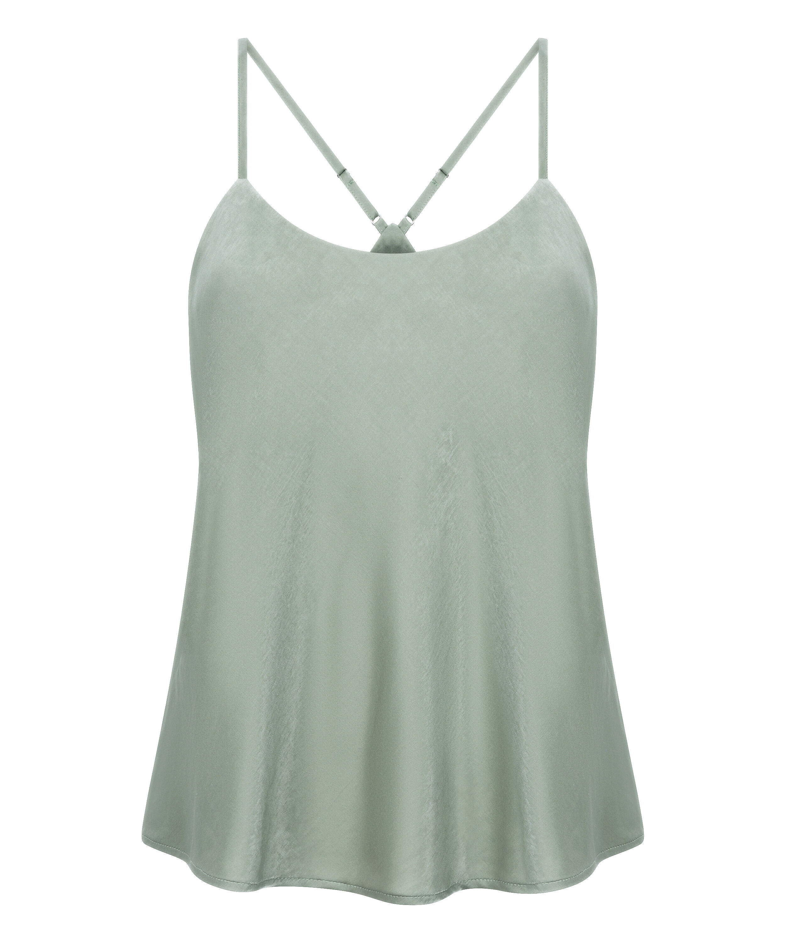 Cami top Satin Ayla, Gr&oslash;n