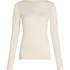 super soft b&aring;dhals bluse med cashmere, Hvid