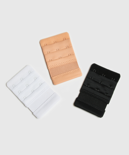 3-pak bh-forlængere, Hvid