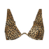 Ikke-formstøbt bikinitop med bøjle Leopard, Brown