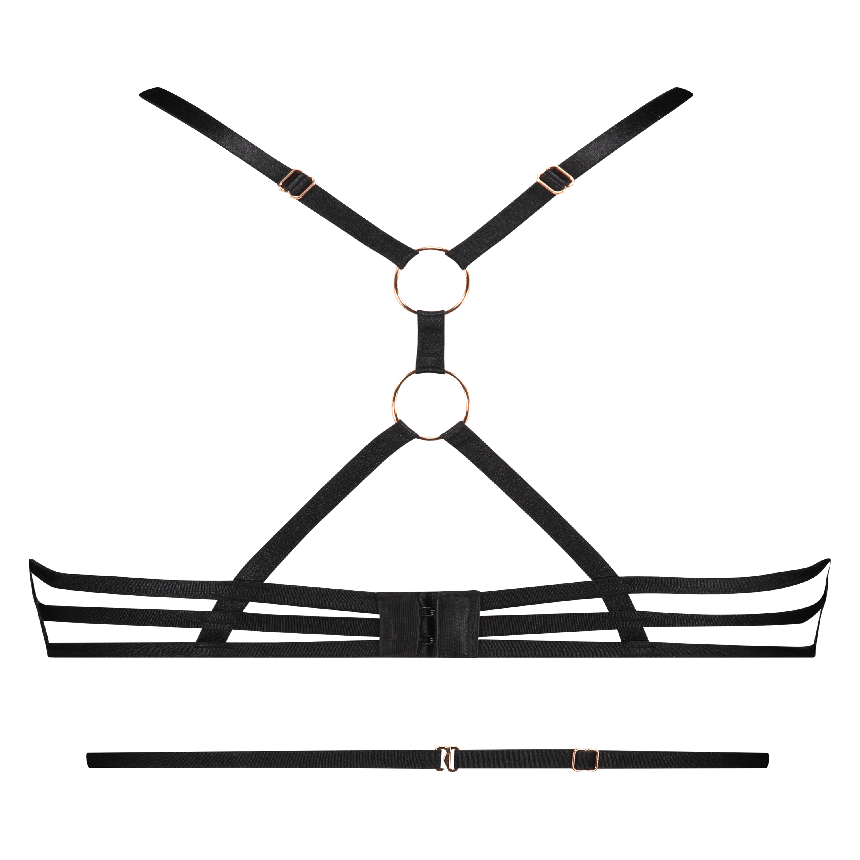 Ikke-polstret b&oslash;jle-bh Dahlia, Sort, main