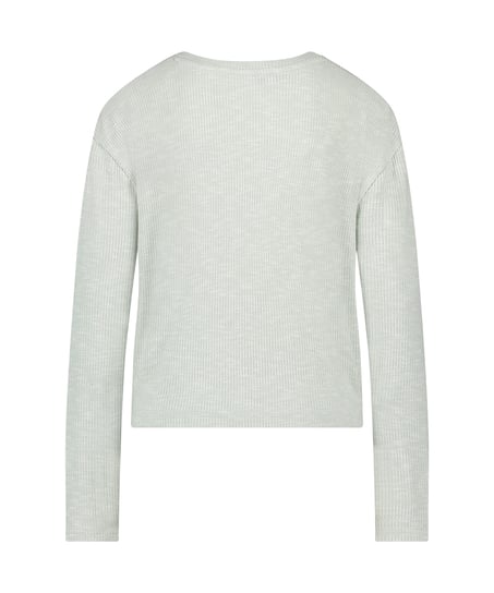 Lang&aelig;rmet pyjamastop, Gr&oslash;n