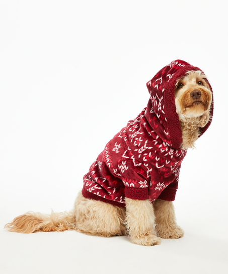 Fleece hunde-onesie, R&oslash;d