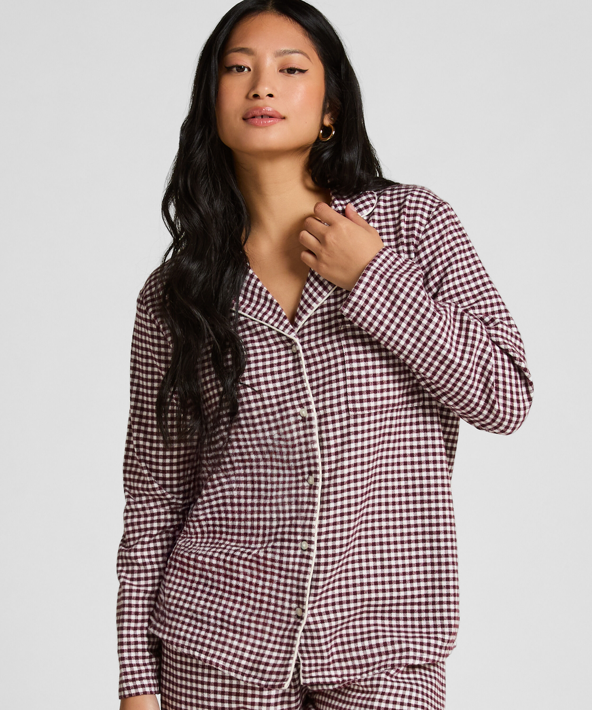 Pyjamastop Flonel Essentials, Lilla