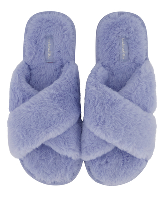 Fake Fur slippers, blå