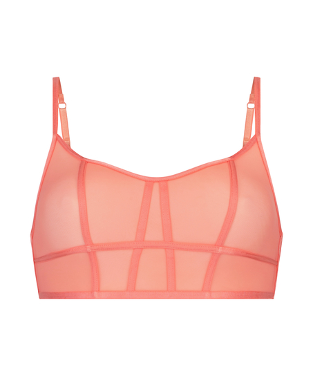 Bralette longline Sexy Mesh, Orange